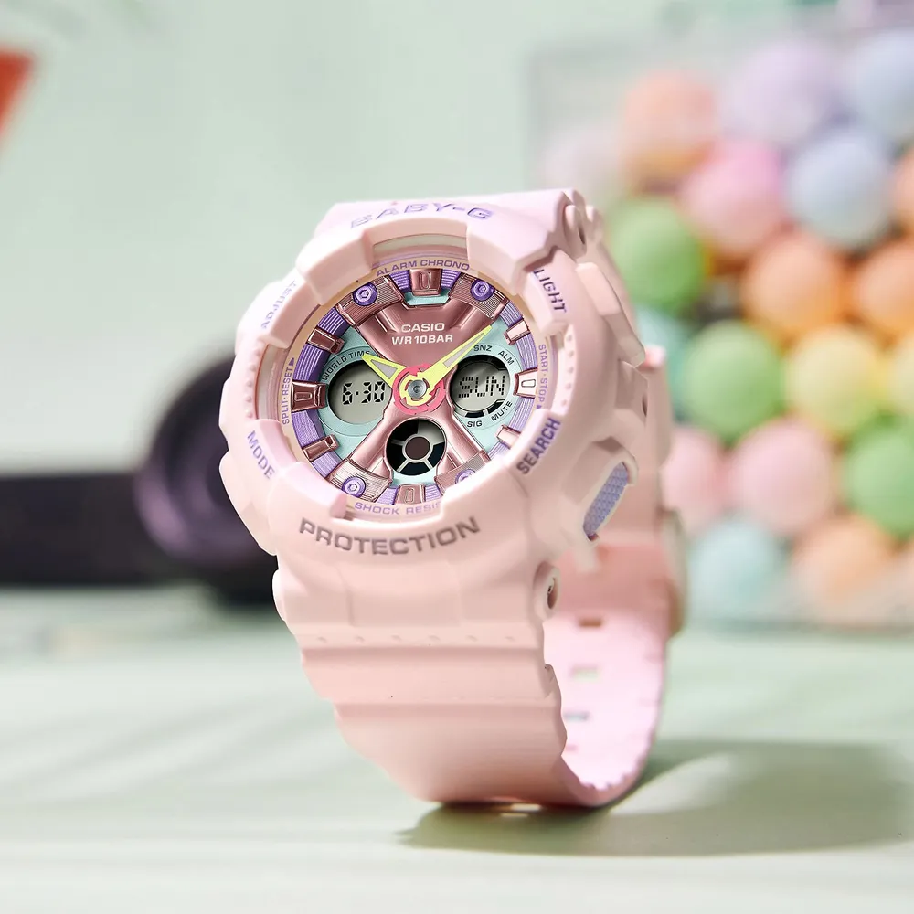 【CASIO 卡西歐】BABY-G 柔美玫瑰金設計休閒運動雙顯錶 白 BA-110XRG-7A_43.4mm 歷史價格詳細信息