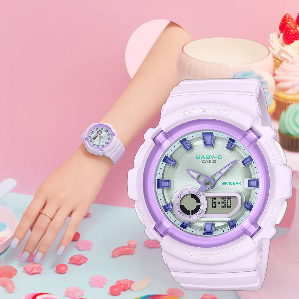 【CASIO 卡西歐】BABY-G 雙顯手錶(黑/玫瑰金 BA-130-1A4) 歷史價格詳細信息