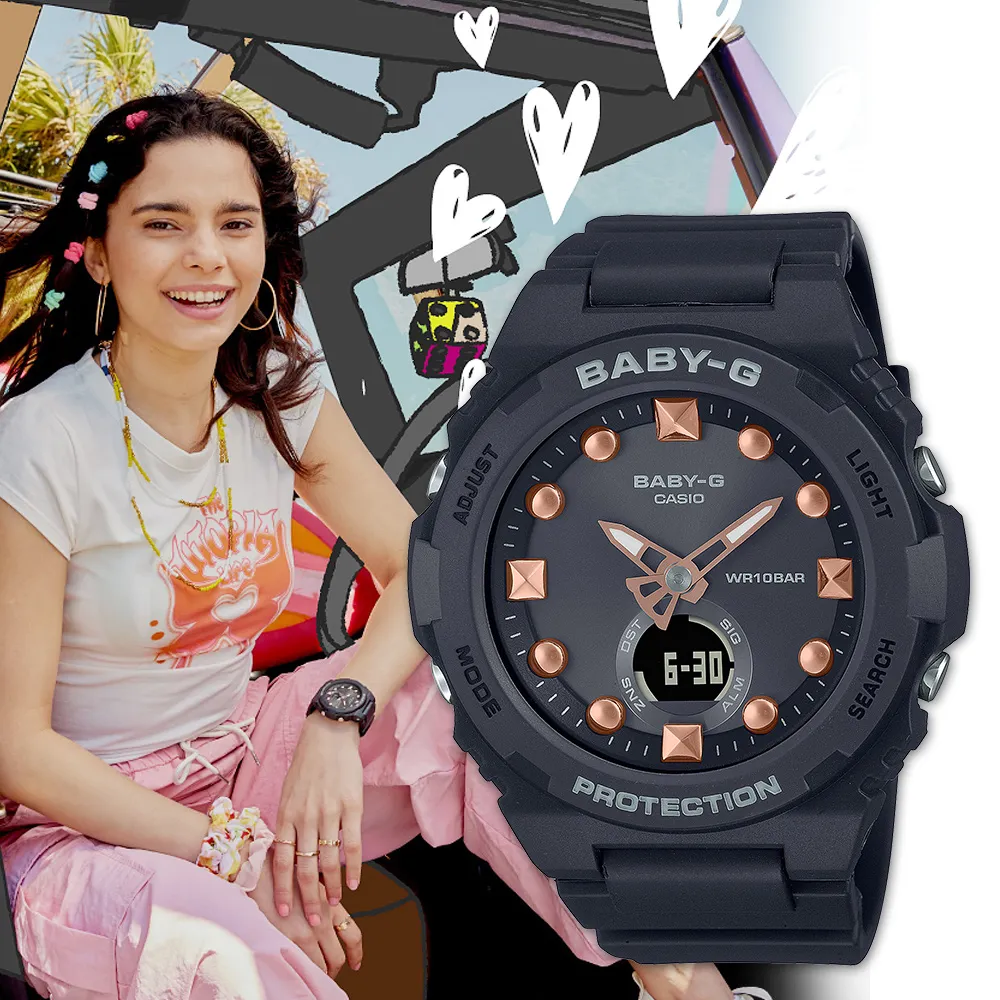 【CASIO】BABY-G 海灘概念風格休閒運動錶 藍X黑框 BGA-225G-2A 台灣卡西歐保固一年 歷史價格詳細信息
