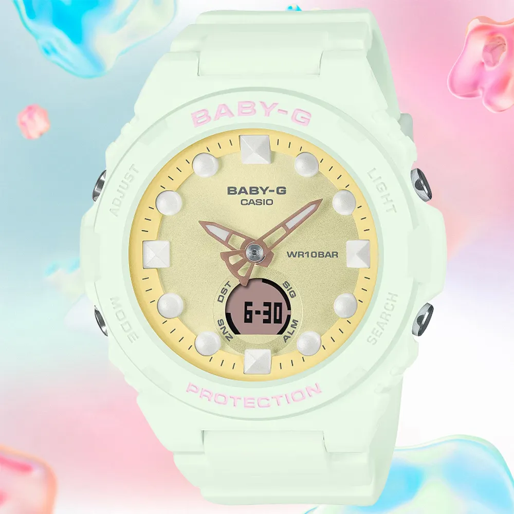 【CASIO 卡西歐】BABY-G 未來風 夢幻色彩雙顯錶款 紫 BGA-320FH-4A_42.4mm 歷史價格詳細信息