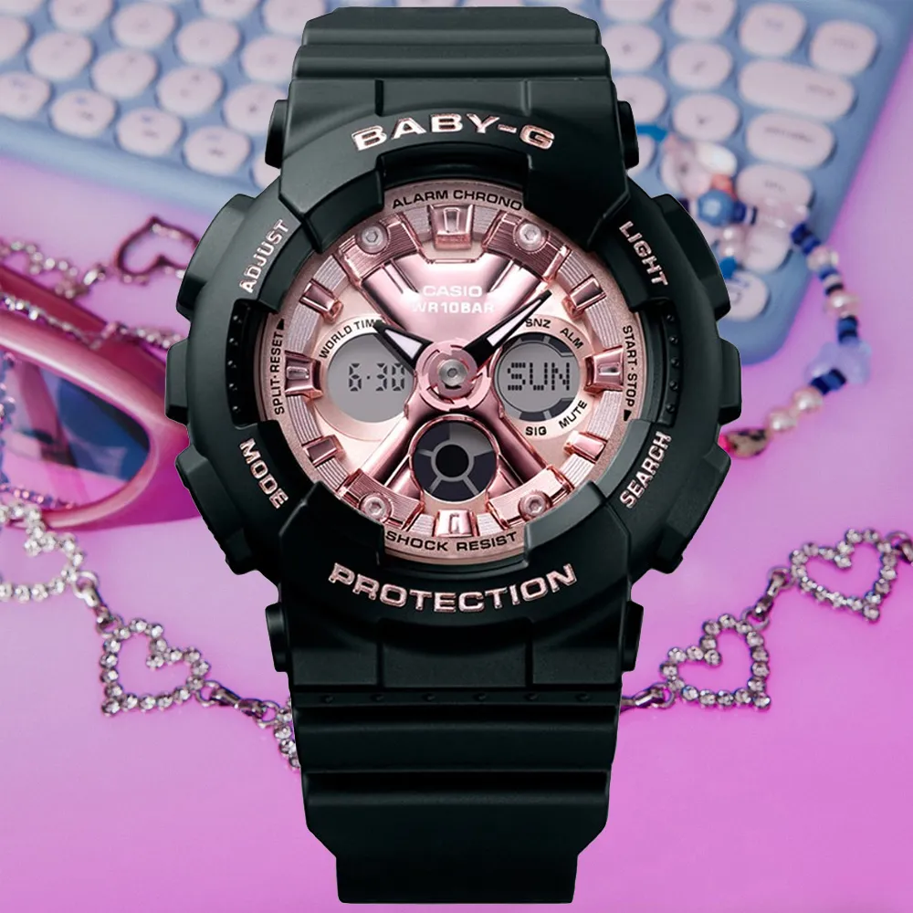 CASIO 卡西歐 Baby-G 街頭風 玫瑰金雙顯手錶 BA-110XRG-1A 歷史價格詳細信息