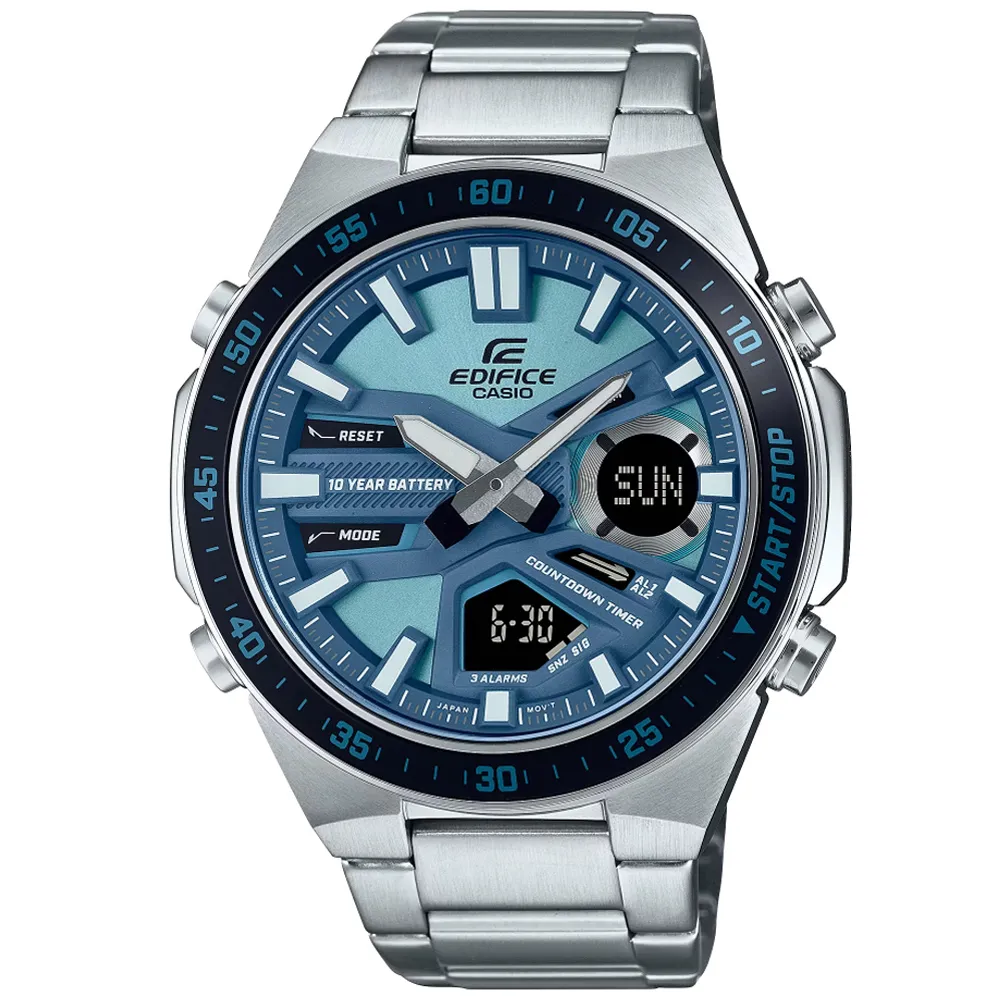 【CASIO 卡西歐】EDIFICE 雙LED燈賽車三眼腕錶 EFR-534RBP-1A 46mm 現代鐘錶 歷史價格詳細信息