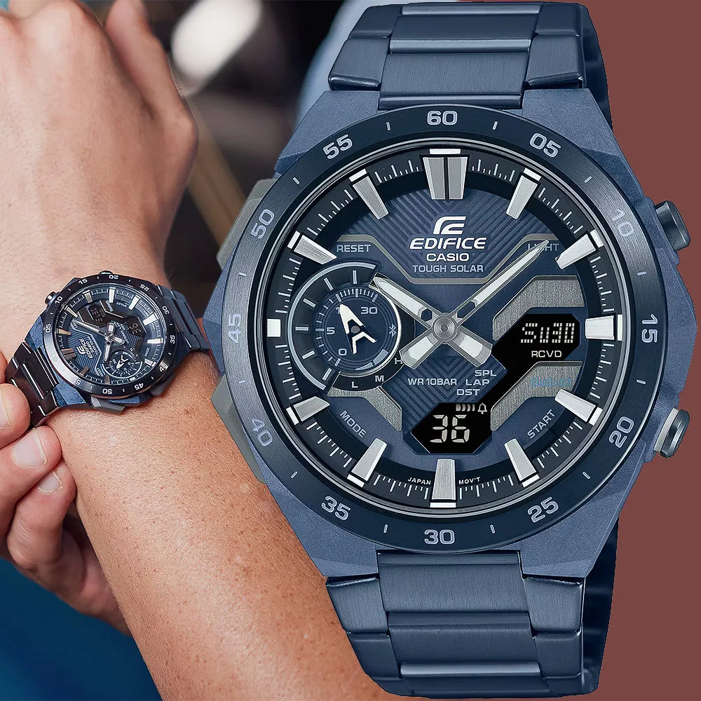 CASIO 卡西歐 EDIFICE 藍芽 太陽能電力賽車錶-黑 ECB-2000DC-1B 歷史價格詳細信息