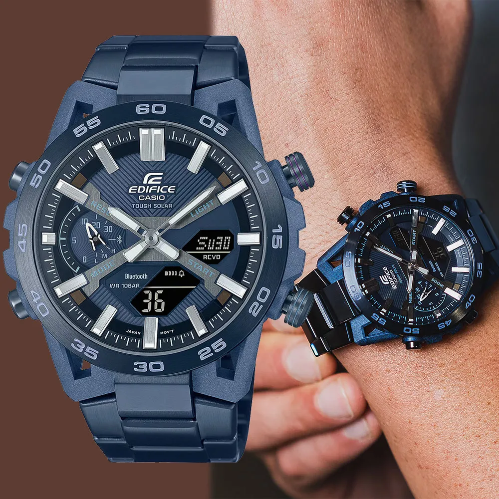 CASIO 卡西歐 EDIFICE 藍芽 太陽能電力賽車錶-黑 ECB-2000DC-1B 歷史價格詳細信息
