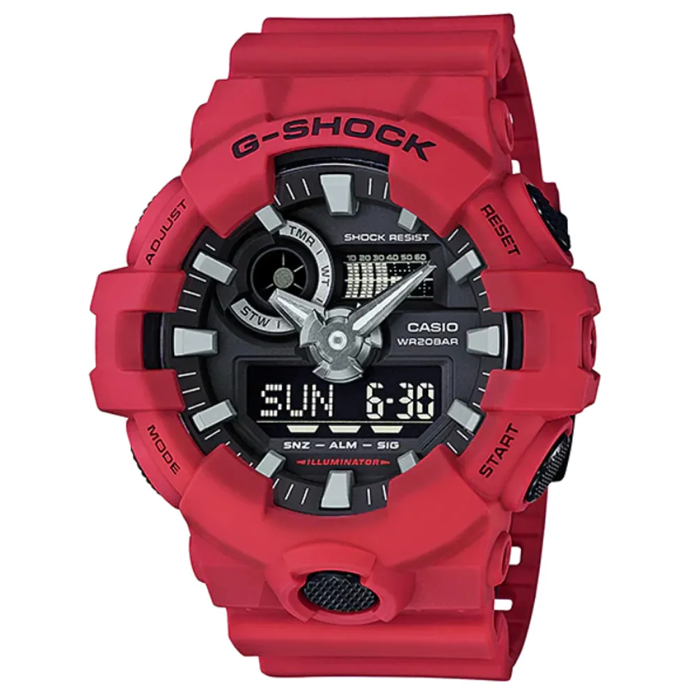 G-SHOCK 絕對強悍系列3D立體整點時刻搶眼視覺雙顯錶 GA-700-1B 歷史價格詳細信息