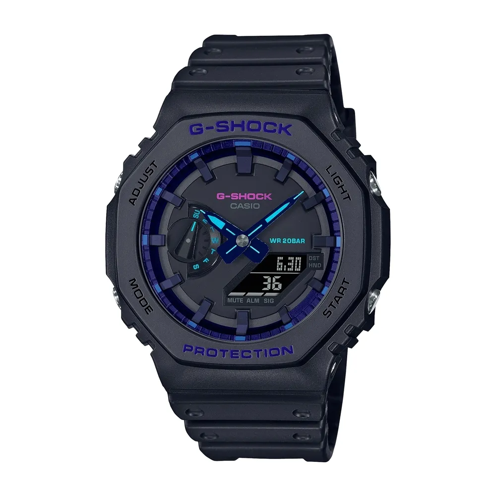 【CASIO】G-SHOCK 農家橡樹八角雙顯錶-全黑 (GA-2100-1A1) 歷史價格詳細信息