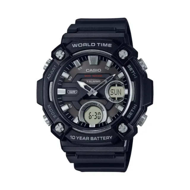 【CASIO】CASIO 卡西歐 10年電力 AEQ-110W-1B AEQ-110W 防水100米 台灣卡西歐保固一年 歷史價格詳細信息
