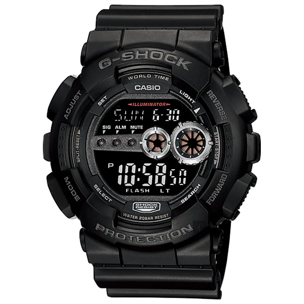 【CASIO】卡西歐 G-SHOCK 高亮度LED運動錶-黑(GD-100-1ADR) 歷史價格詳細信息