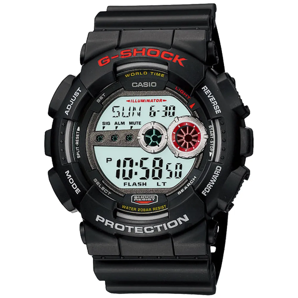 【CASIO】卡西歐 G-SHOCK 高亮度LED運動錶-黑(GD-100-1ADR) 價格比較,價格查詢,歷史價格詳細信息