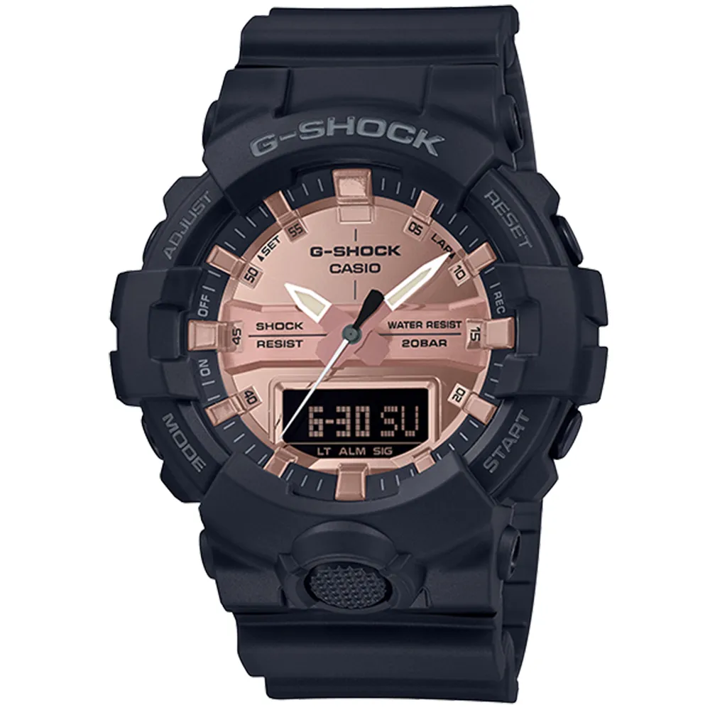 【CASIO】G-SHOCK 玫瑰金運動霧面質感雙顯錶(GA-100MMC-1A)正版宏崑公司貨 歷史價格詳細信息