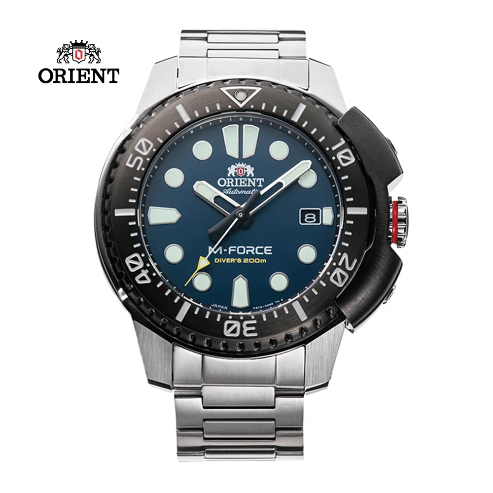 ORIENT 東方錶 M-FORCE FOR AIR DIVING系列 200m潛水機械錶 膠帶款 RA-AC0L03B 黑色 - 45mm 歷史價格詳細信息