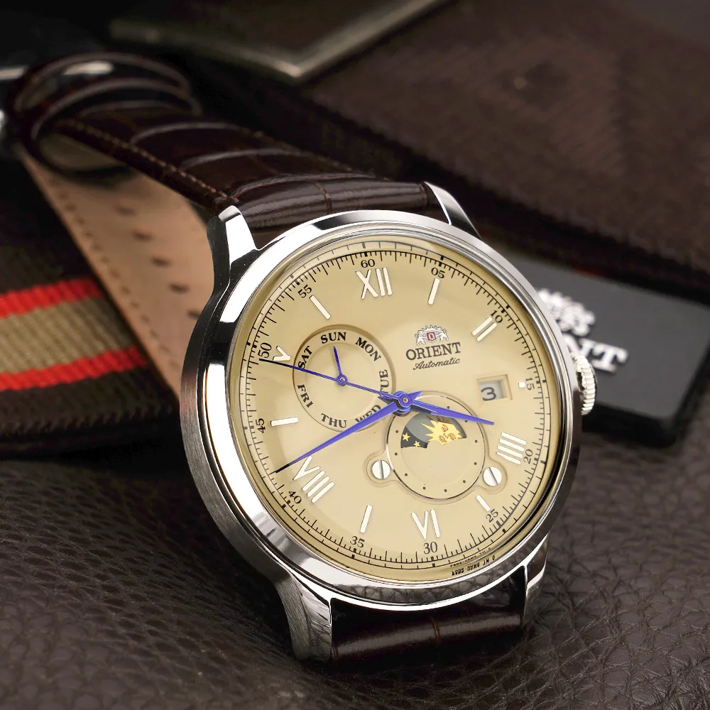 ORIENT 東方 Sun & Moon 系列 日月相機械錶-42.5mm RA-AK0009T 歷史價格詳細信息