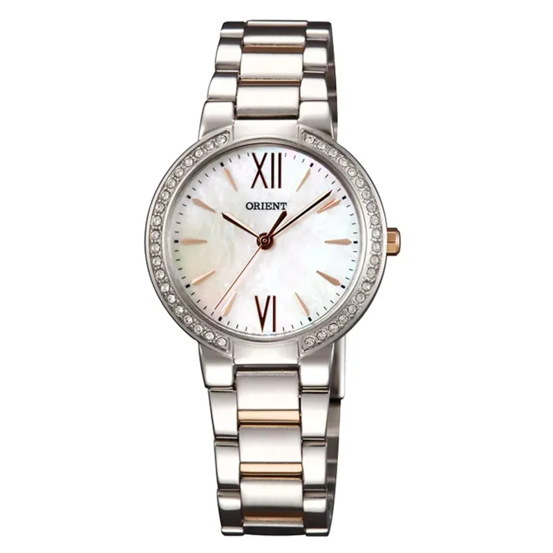 ORIENT東方 時尚晶亮典雅女腕錶/珍珠母貝x玫瑰金/30mm/FQC0M002W 歷史價格詳細信息