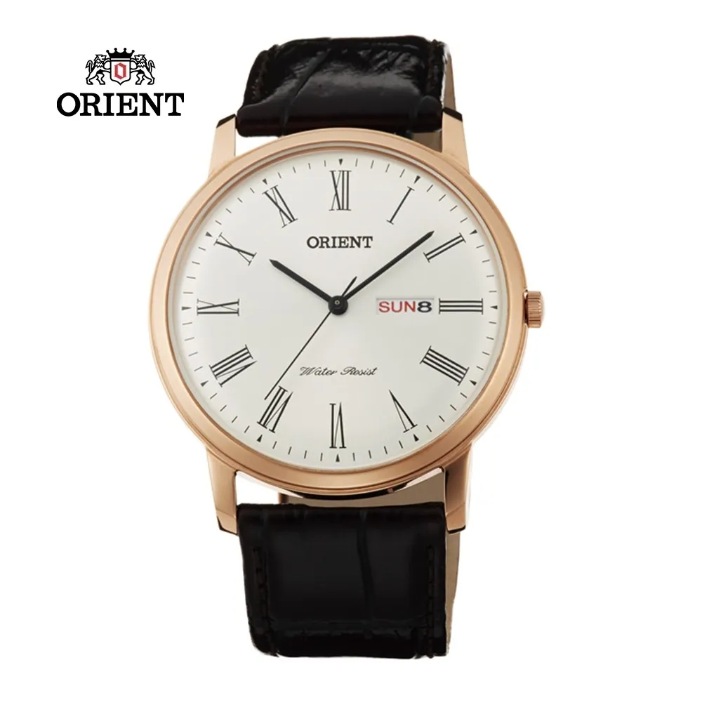 東方錶 CLASSIC DESIGN系列 羅馬數字日期星期顯示石英錶 玫瑰金 FUG1R006W - 40.5mm 價格比較,價格查詢,歷史價格詳細信息