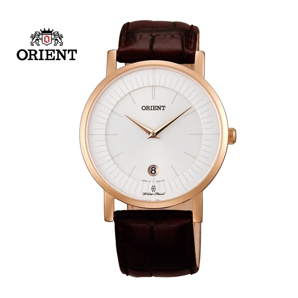 ORIENT 東方錶 SLIM系列 超薄時尚簡約藍寶石鏡面石英錶 米蘭帶 FGW03003W 金色 - 39mm 歷史價格詳細信息