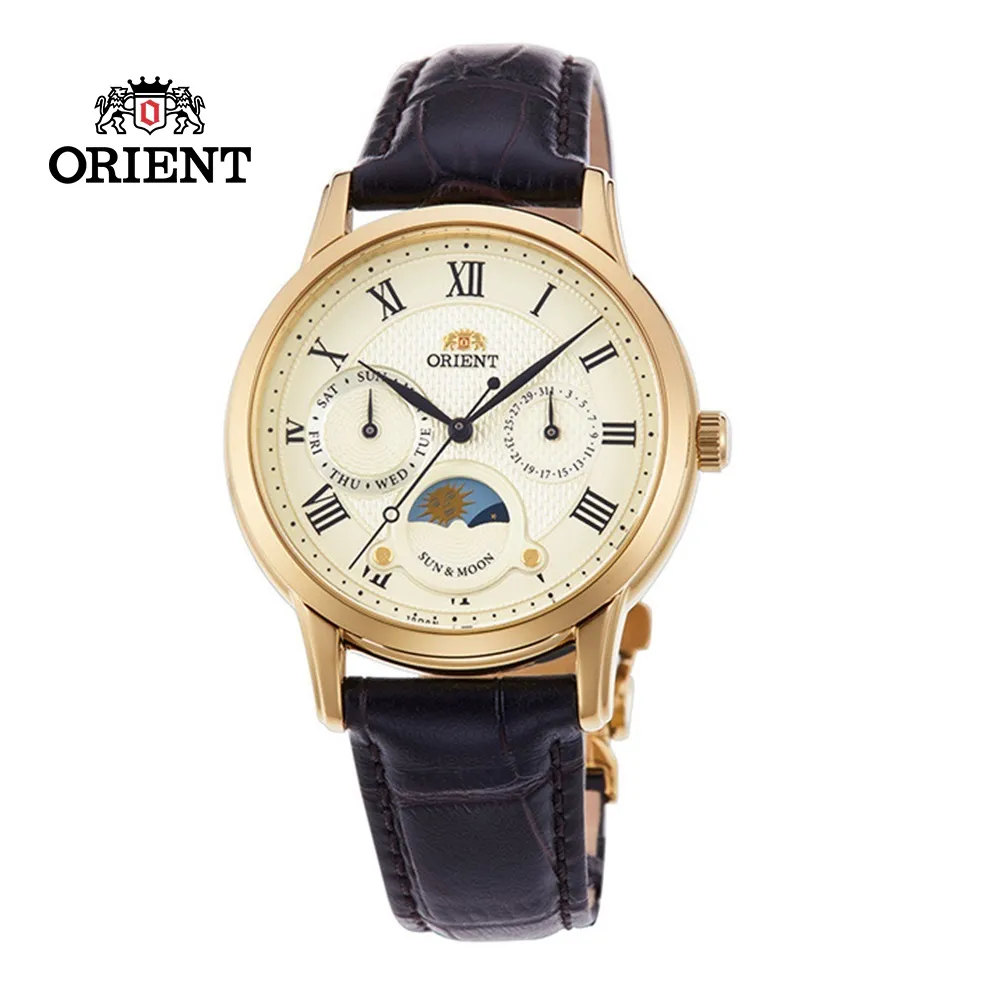 ORIENT 東方錶 SUN&MOON系列 日月相錶 鋼帶款 黑面 RA-AK0307B- 41.5mm 歷史價格詳細信息