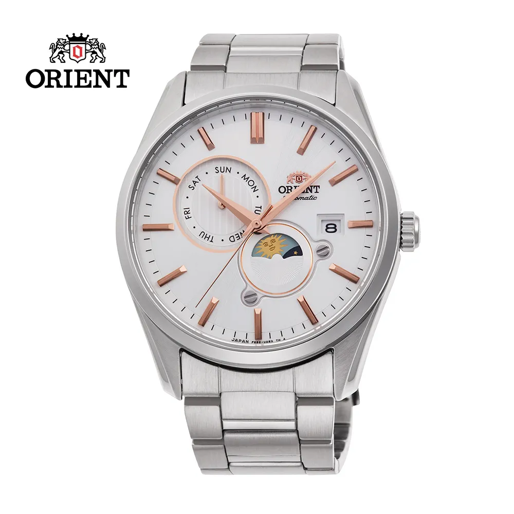 ORIENT 東方錶 SUN&MOON系列 日月相錶 鋼帶款 白面 RA-AK0306S- 41.5mm 價格比較,價格查詢,歷史價格詳細信息