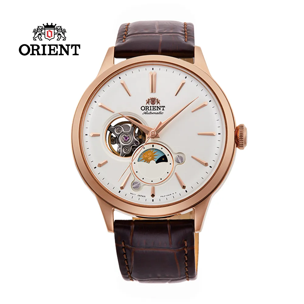 ORIENT 東方錶 Sun & Moon 系列半露空日月相錶 鋼帶款 RA-KB0005E (限量) 綠色 - 34.3 mm 歷史價格詳細信息