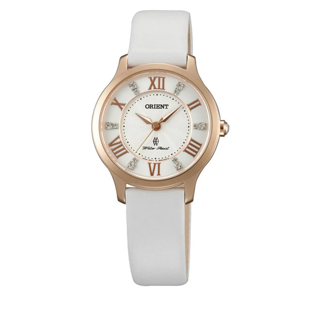 ORIENT東方 時尚晶亮典雅女腕錶/珍珠母貝x玫瑰金/30mm/FQC0M002W 歷史價格詳細信息