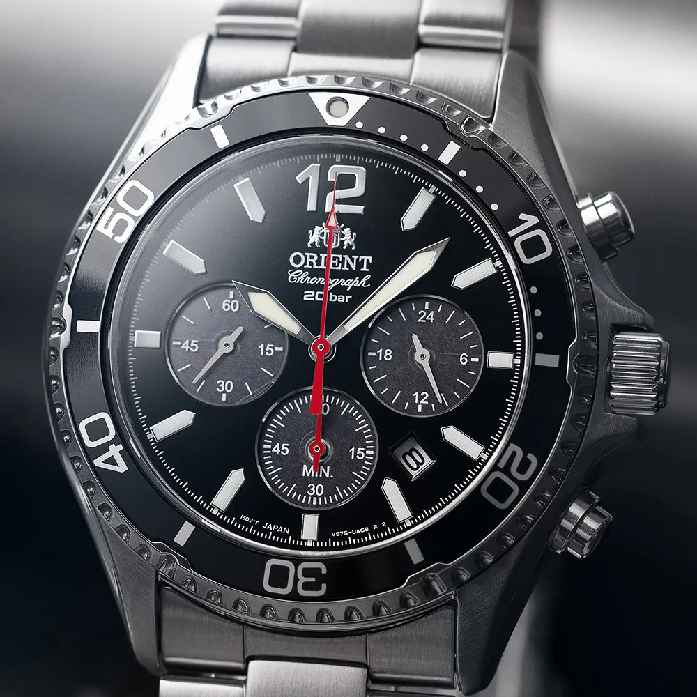 ORIENT 東方錶 Sports 潛水風格太陽能三眼計時手錶-42.8mm(RA-TX0201L) 歷史價格詳細信息