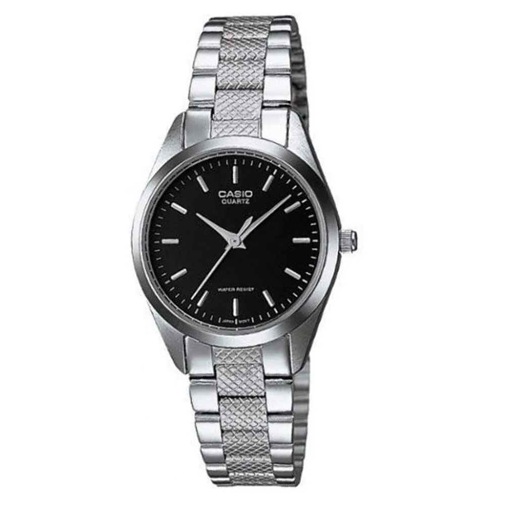 CASIO / LTP-1275D-1A / 卡西歐 簡約優雅 復古時尚 不鏽鋼手錶 黑色 25mm 歷史價格詳細信息