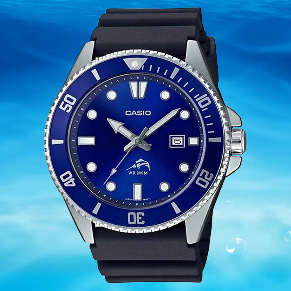 【CASIO】槍魚系列黑水鬼200米潛水錶-黑面x金框(MDV-106G-1A) 歷史價格詳細信息