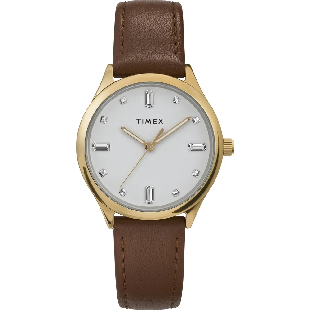 【TIMEX】天美時 復刻系列 32毫米彩色水晶仕女手錶 ( 裸粉TXTW2V76400) 歷史價格詳細信息