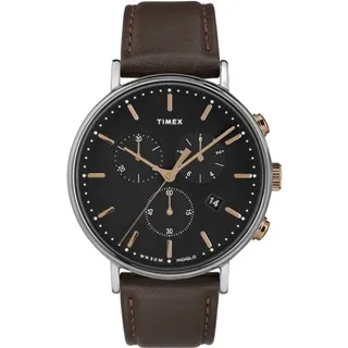 【TIMEX】 天美時 Fairfield Chrono系列 時尚三眼計時手錶 (黑 TXTW2R79800) 歷史價格詳細信息
