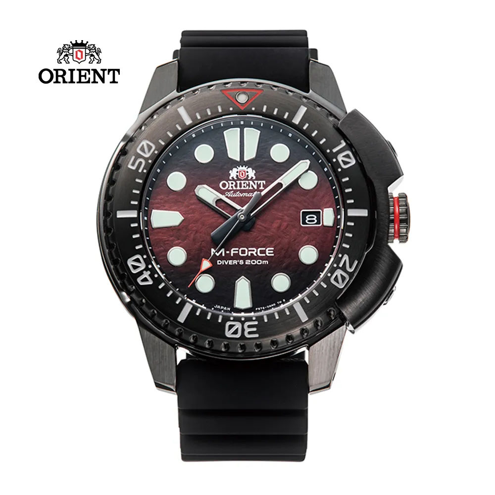 ORIENT 東方錶 M-FORCE FOR AIR DIVING系列 200m潛水機械錶 膠帶款 RA-AC0L03B 黑色 - 45mm 歷史價格詳細信息