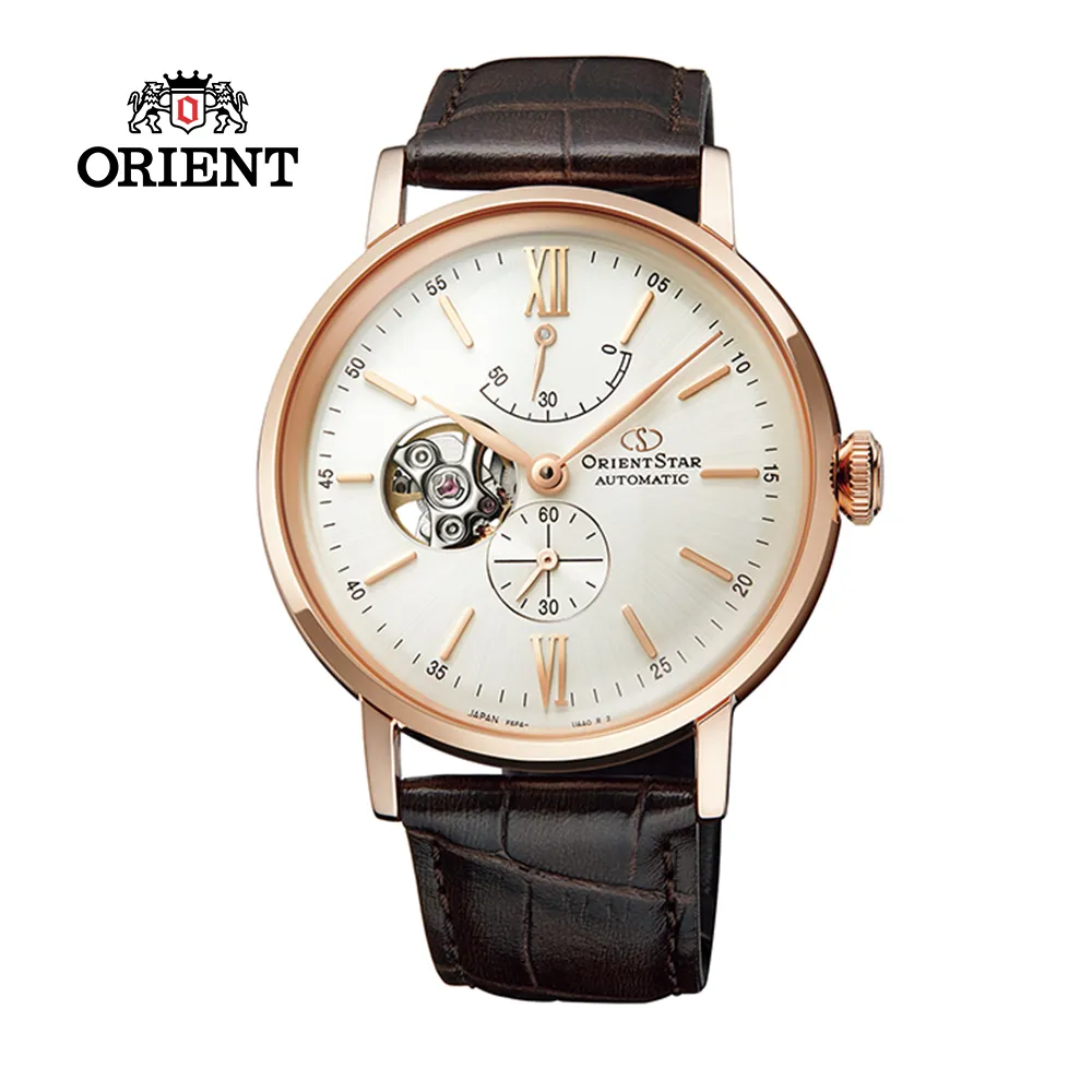 ORIENT STAR 東方之星 OPEN HEART系列 鏤空機械錶 皮帶款 RE-AV0006Y 咖啡色 - 41.0mm 歷史價格詳細信息