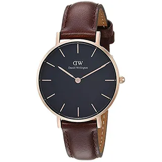 【Daniel Wellington】經典雪菲爾黑色皮帶腕錶-銀框/32mm(DW00100180) 歷史價格詳細信息