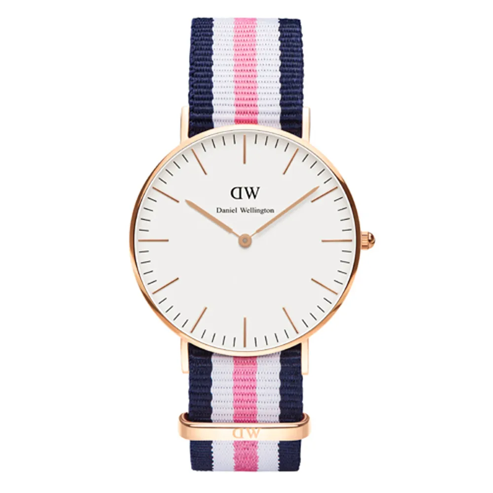 DW Daniel Wellington 氣質聖莫斯棕色皮帶石英腕錶-銀框/28mm(DW00100237) 歷史價格詳細信息