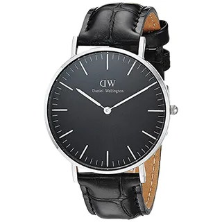 【Daniel Wellington】經典雪菲爾黑色皮帶腕錶-銀框/32mm(DW00100180) 歷史價格詳細信息