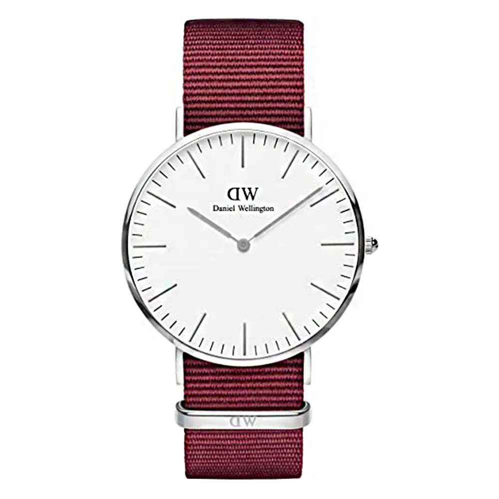 【Daniel Wellington】瑞典時尚品牌經典簡約尼龍腕錶-藍白粉x玫金-36mm(DW00100034) 歷史價格詳細信息