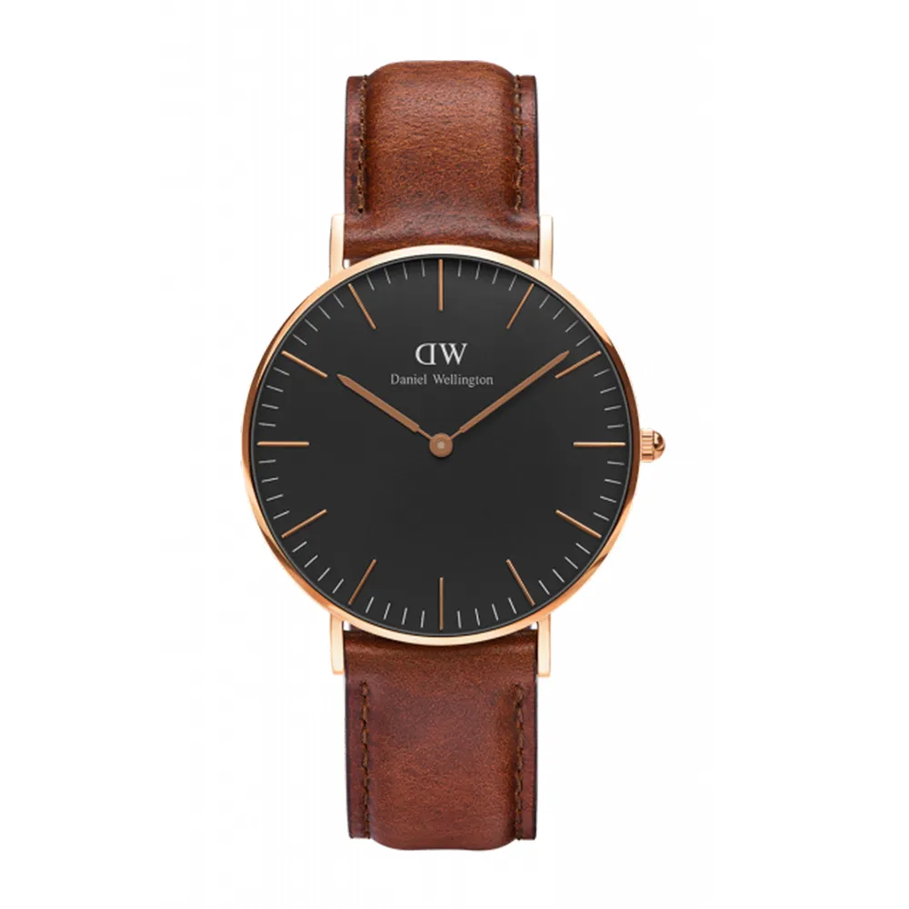 【Daniel Wellington】經典雪菲爾黑色皮帶腕錶-銀框/32mm(DW00100180) 歷史價格詳細信息