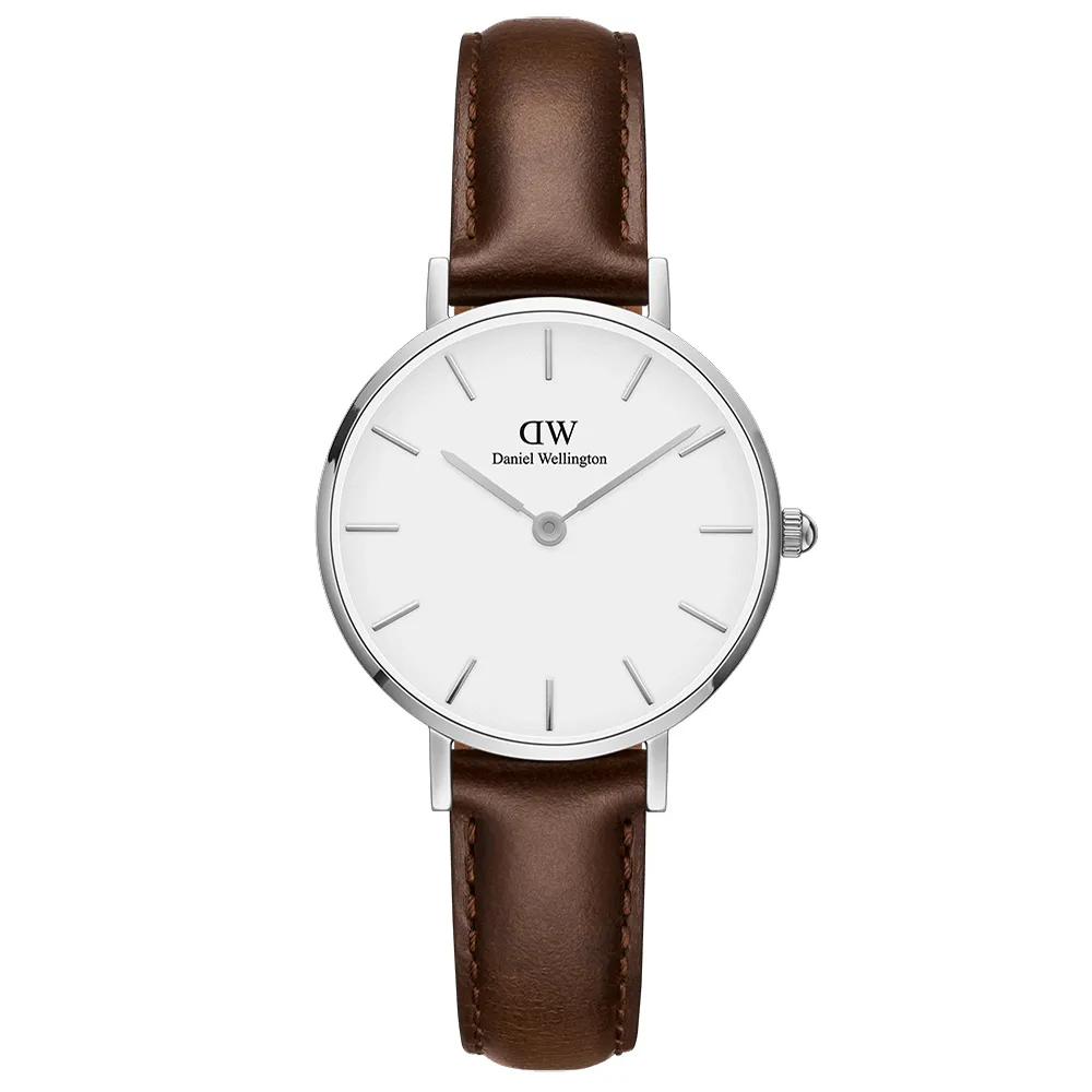 DW Daniel Wellington / DW00100284 / Classic Petite 真皮手錶 黑x白 32mm 歷史價格詳細信息