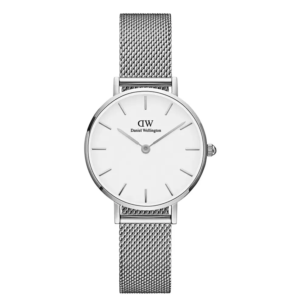 【Daniel Wellington】Petite Sterling 28mm星鑽銀米蘭金屬錶(DW00100220) 價格比較,價格查詢,歷史價格詳細信息