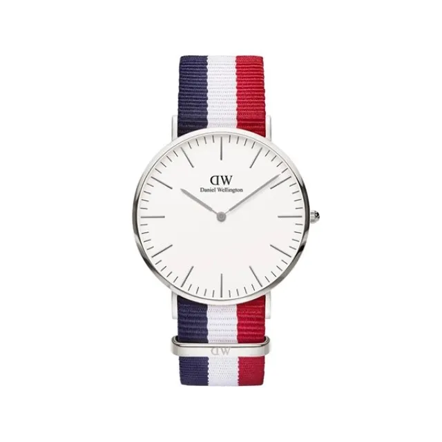 【Daniel Wellington】CLASSIC瑞典時尚品牌經典簡約尼龍腕錶-玫瑰紅x銀-36mm/DW00100272 歷史價格詳細信息