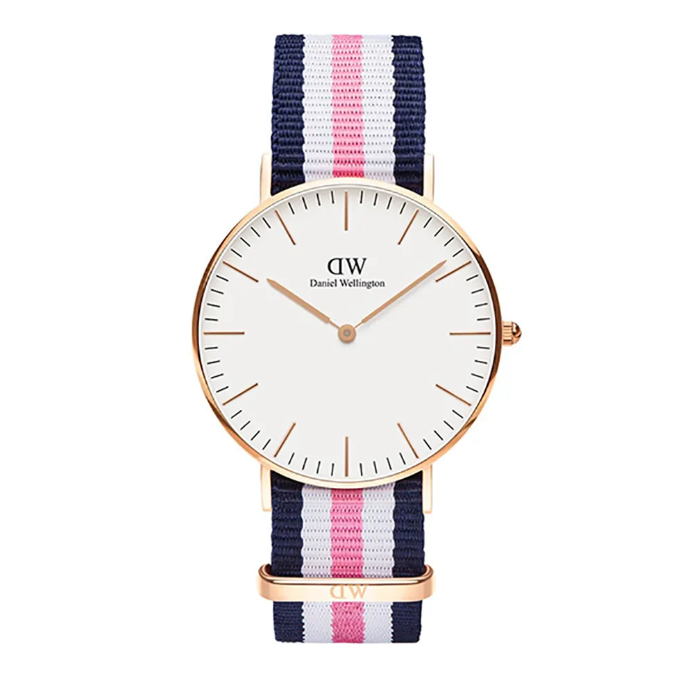 【Daniel Wellington】經典約克黑棕色壓紋皮帶腕錶-銀框/32mm(DW00100182) 歷史價格詳細信息