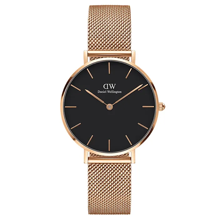 DW Daniel Wellington / DW00100162 /Classic Petite Sterling米蘭編織不鏽鋼手錶 黑色 32mm 歷史價格詳細信息