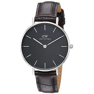 【Daniel Wellington】經典雪菲爾黑色皮帶腕錶-銀框/32mm(DW00100180) 歷史價格詳細信息
