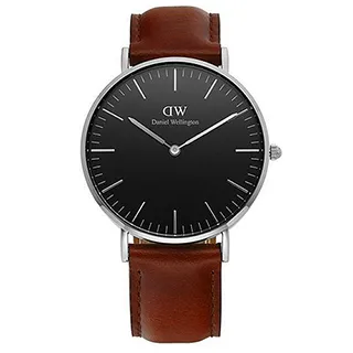 【Daniel Wellington】經典雪菲爾黑色皮帶腕錶-銀框/32mm(DW00100180) 歷史價格詳細信息