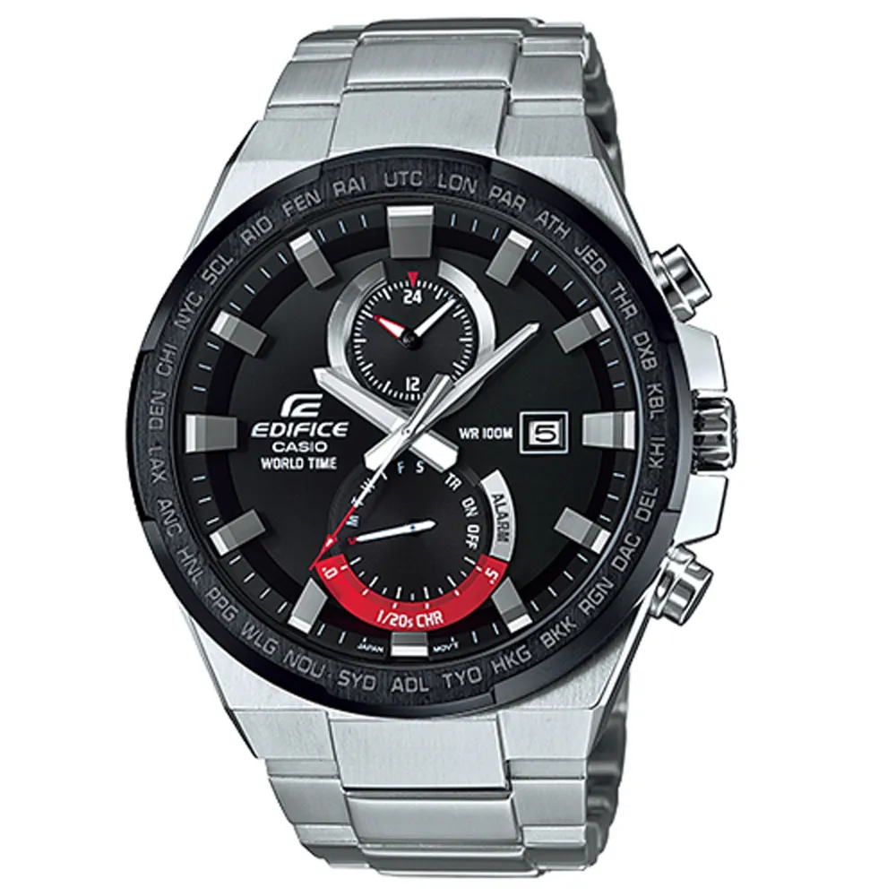 CASIO EDIFICE系列 時尚三眼賽車錶(黑) 歷史價格詳細信息