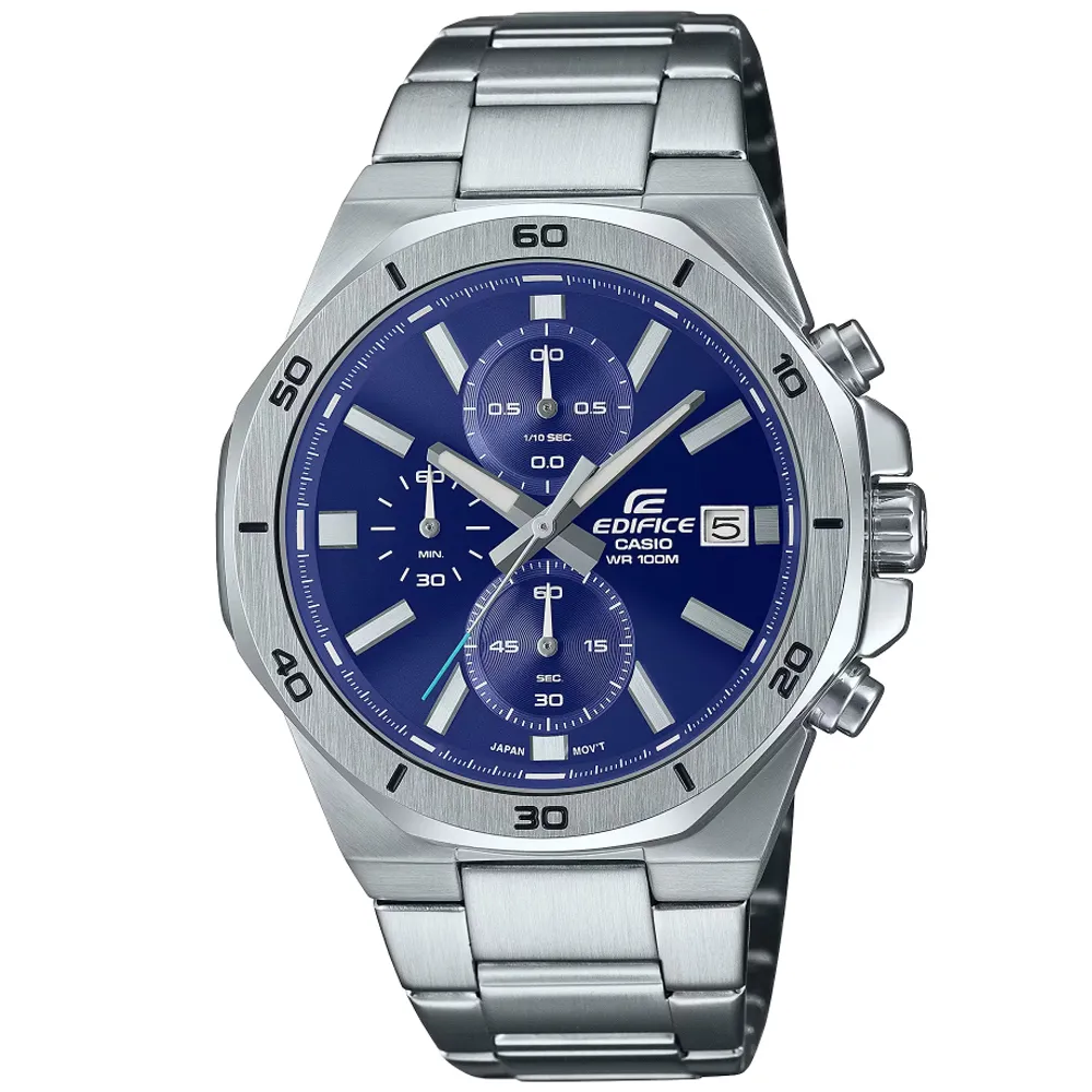 【CASIO 卡西歐】EDIFICE 時尚三眼運動手錶-藍x黑EFS-S550PB-1A_50mm 歷史價格詳細信息