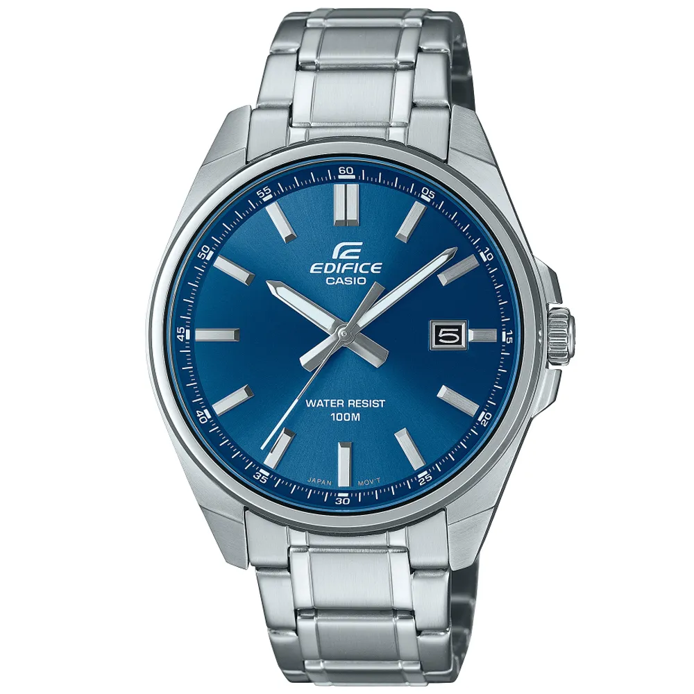 CASIO卡西歐 EDIFICE 經典簡約運動腕錶-藍 EFV-140D-2AV 歷史價格詳細信息