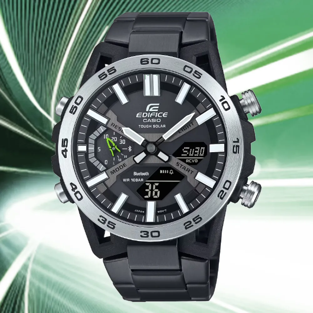 【CASIO】EDIFICE雙顯系列藍芽智慧錶 Red Bull紅牛F1賽車款/48mm/黑藍 ECB-10DB-1B 歷史價格詳細信息