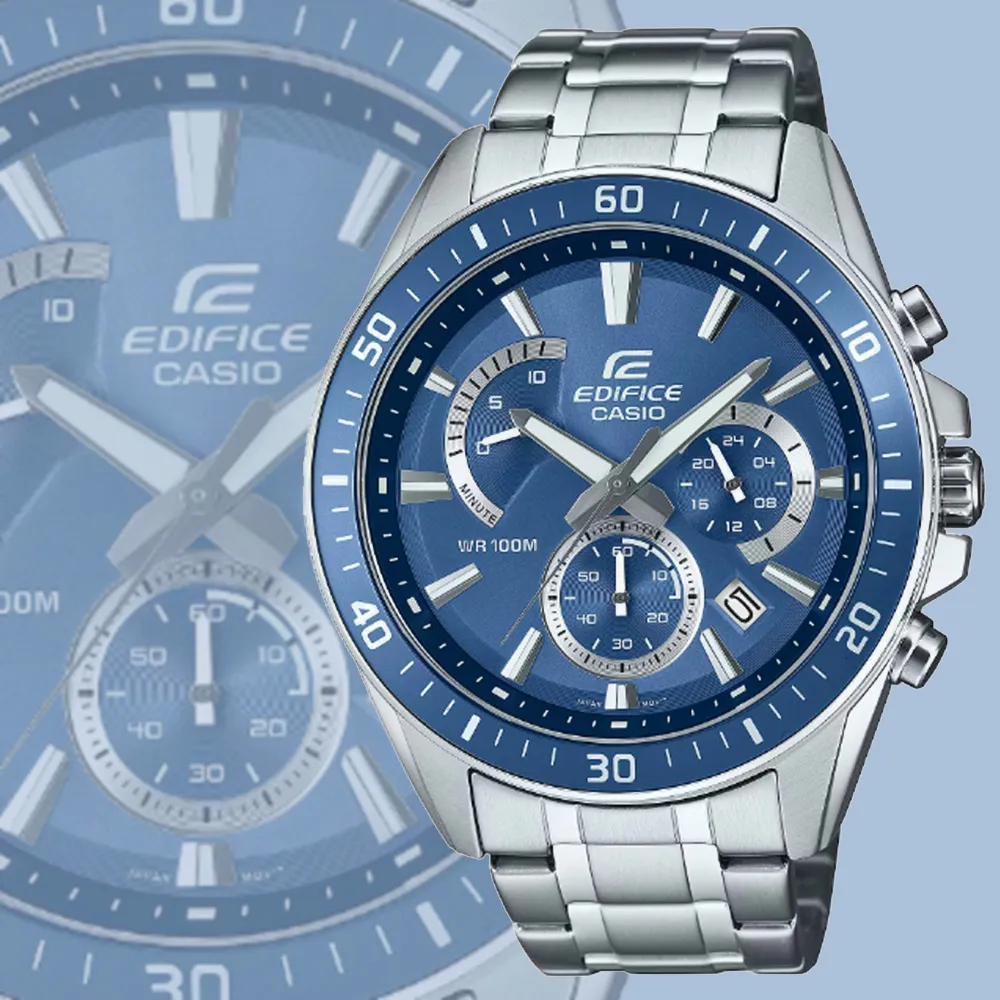 【CASIO】EDIFICE 大膽跳色漸層混搭設計-湛藍x黑(EFV-600D-2A) 歷史價格詳細信息