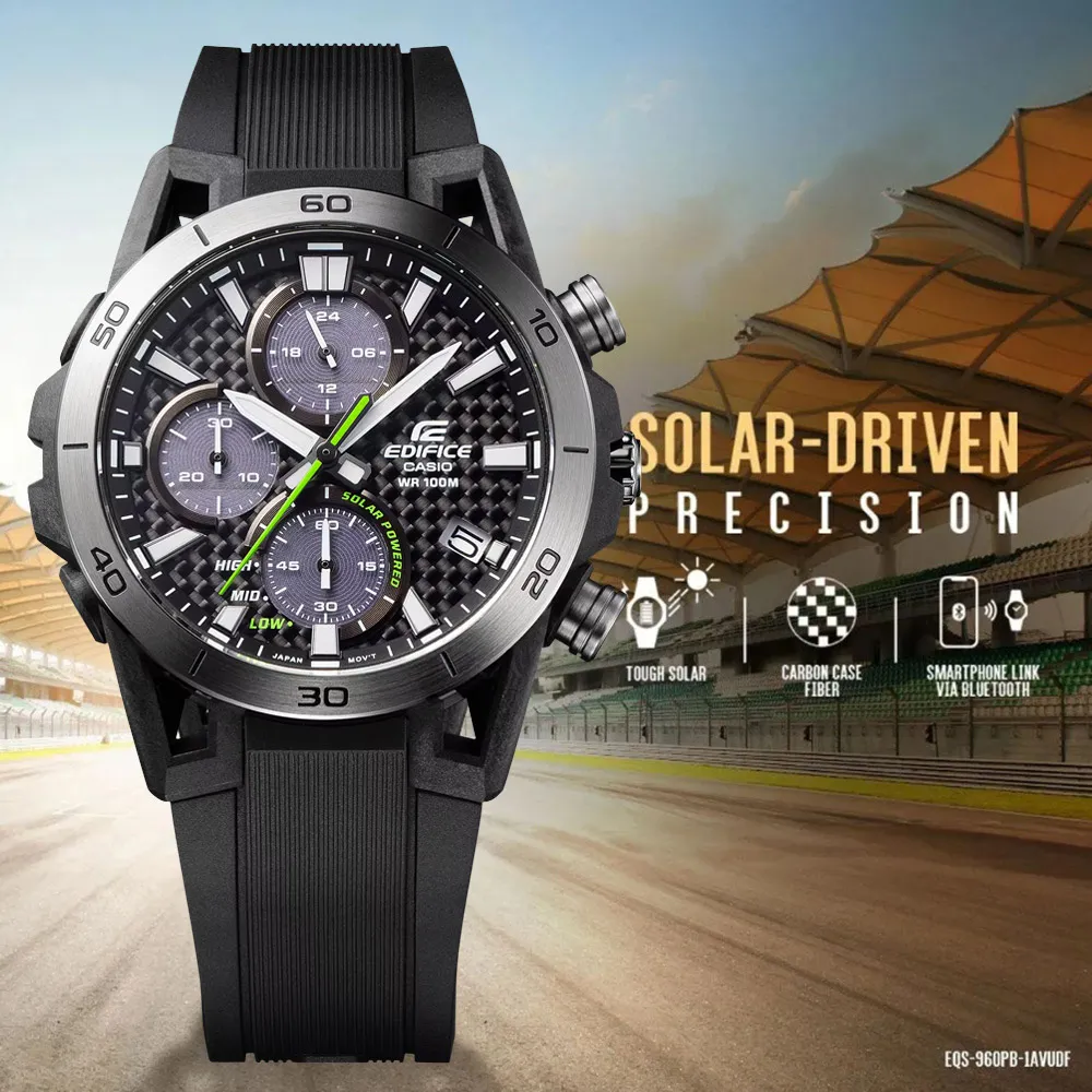 【CASIO 卡西歐】太陽能賽車計時雙顯錶 冷酷藍色 48.2mm(ECB-2200CB-2A) 歷史價格詳細信息