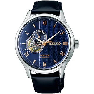SEIKO 精工 / 4R39-00M0KS.SSA272J1 / Presage都會紳士機械不鏽鋼腕錶 銀x金框 39mm 歷史價格詳細信息