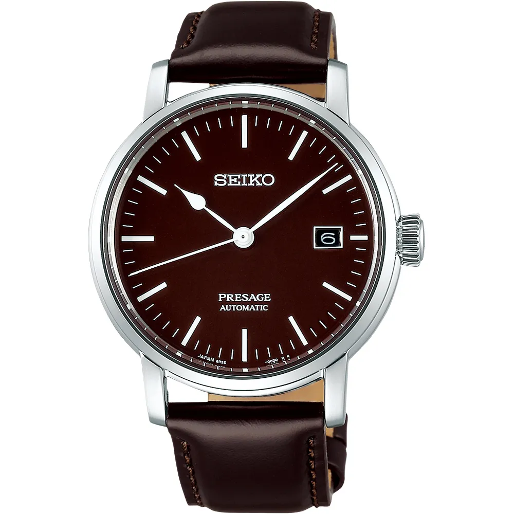 SEIKO PRESAGE 琺瑯工藝機械錶-紅棕/40mm 6R35-00F0B(SPB115J1) 歷史價格詳細信息